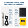Outback Pioneer 3" 600W Solar Bore Pump Kit – 18LPM 100m Head with 2 x 450W Solar Panels
