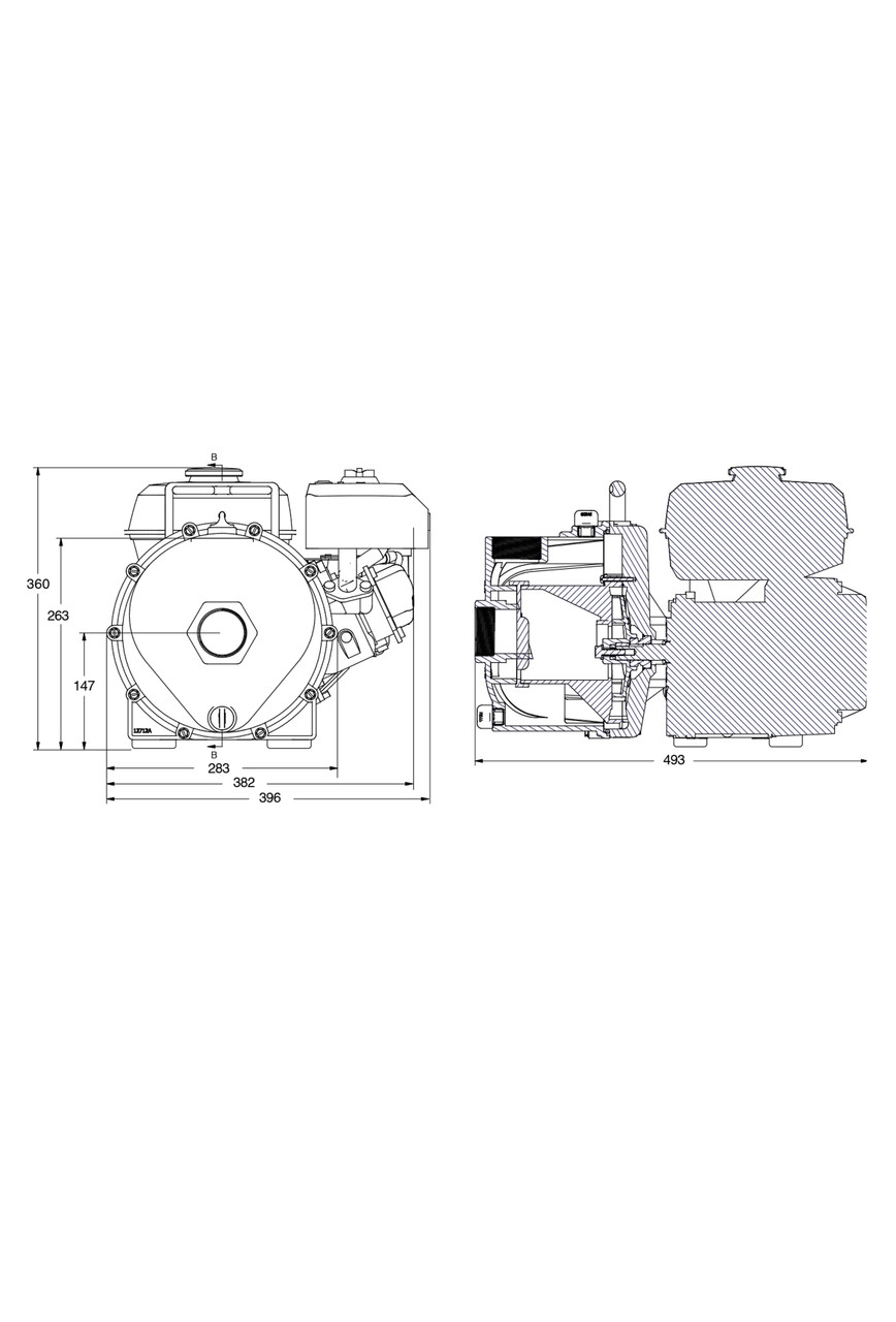 2PP65HV  Dimensional Drawing