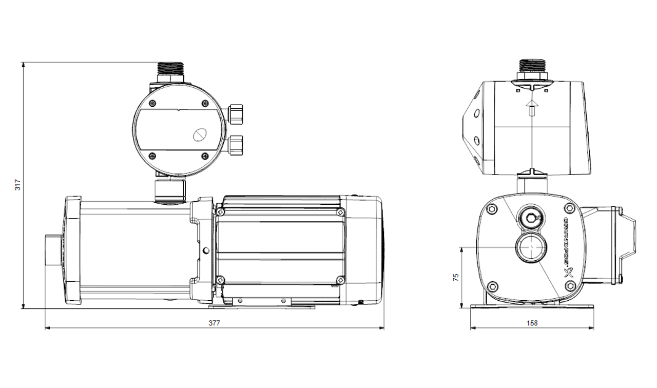 CMB-SP 3-37 Dimension Drawing