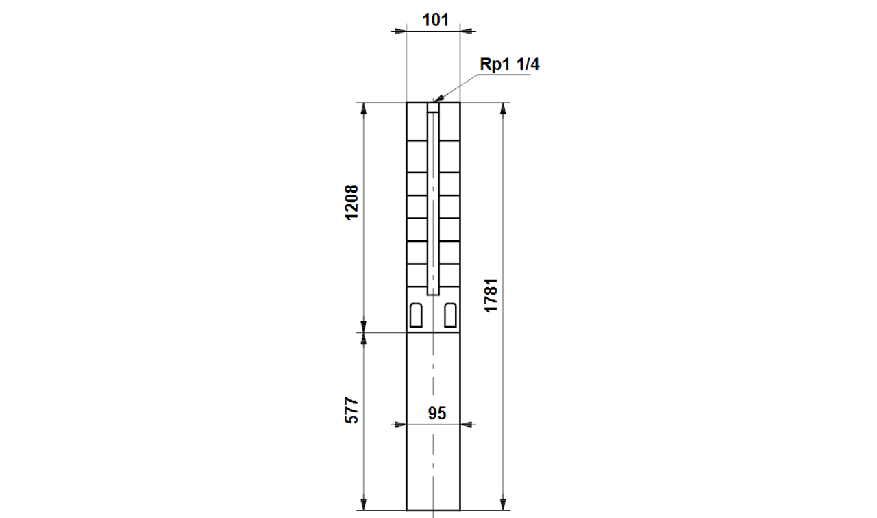 SP 2A-48 Dimensional Drawing