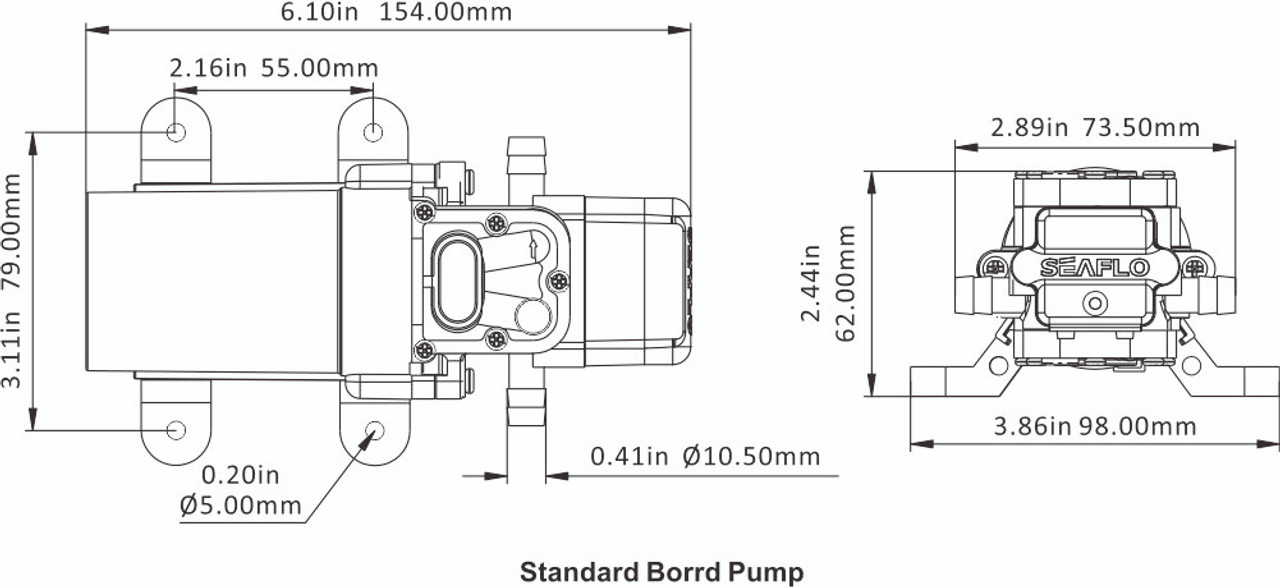 Seaflo WPS 1.0GPM - 3.8 LPM 12V 21 Series