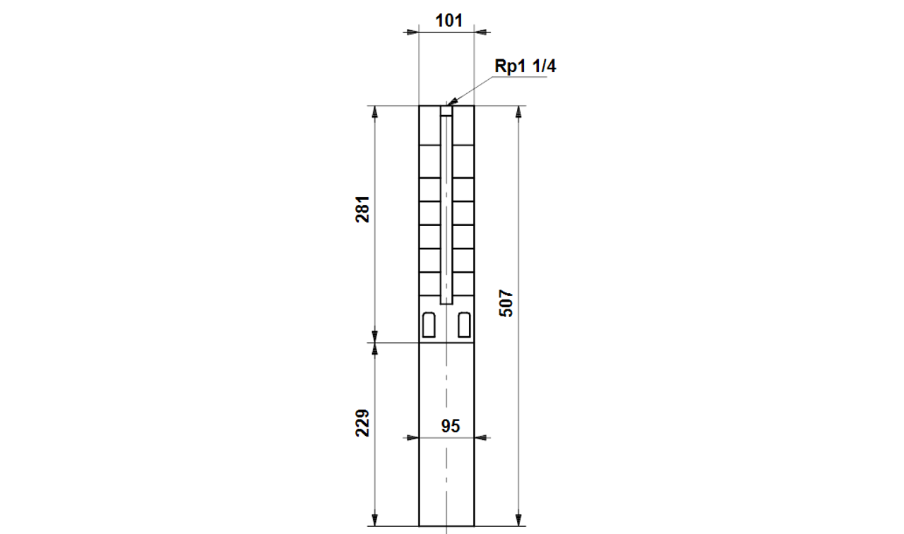 SP 2A-6 415v Dimension Drawing