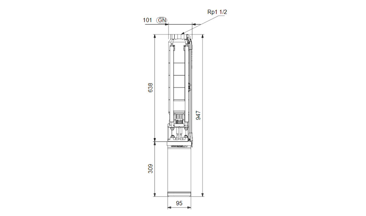 SP 7- 8 415v Dimension Drawing