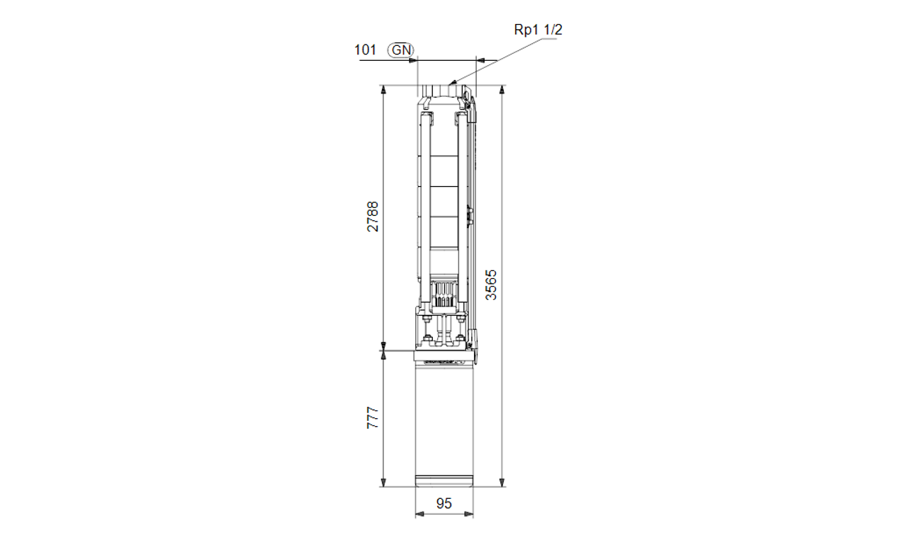 SP 7-51 415v Dimension Drawing