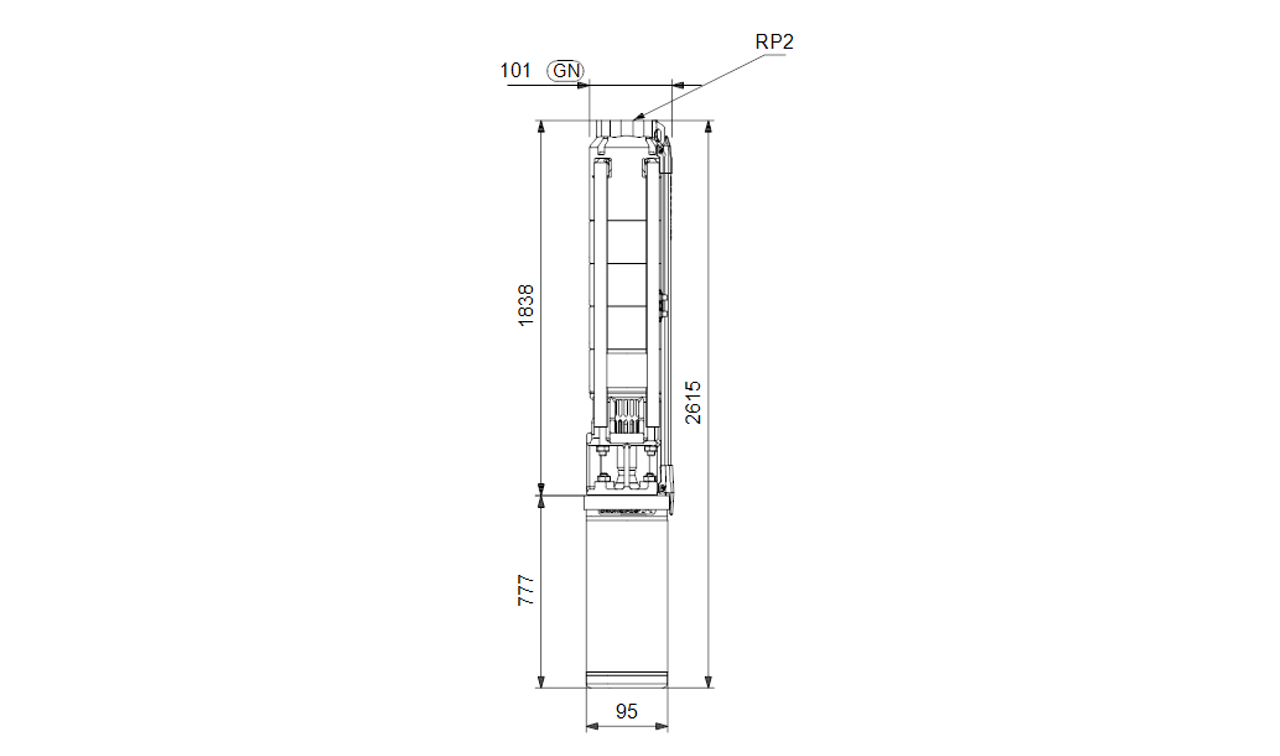 SP 9-32 415v Dimension Drawing