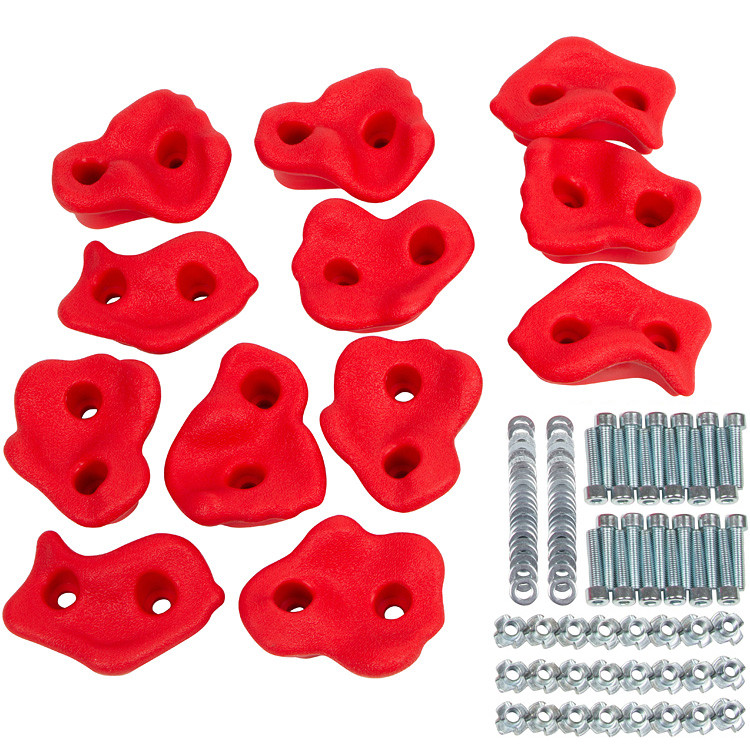 Rock Wall Holds Textured Large Set of 12