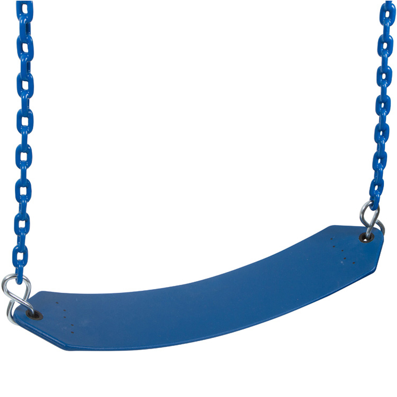 Swing Set Stuff Inc. Premium Residential Belt Swing with 8.5ft Coated Chain  Great Quality Green Blue Yellow Red and Pink