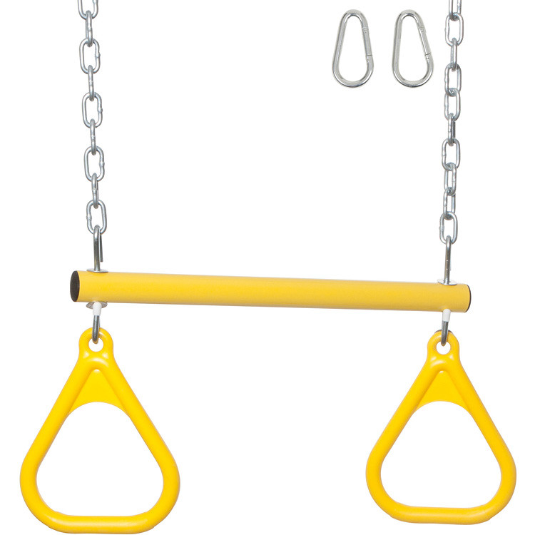 Trapeze Bar and Rings With Uncoated Chain
