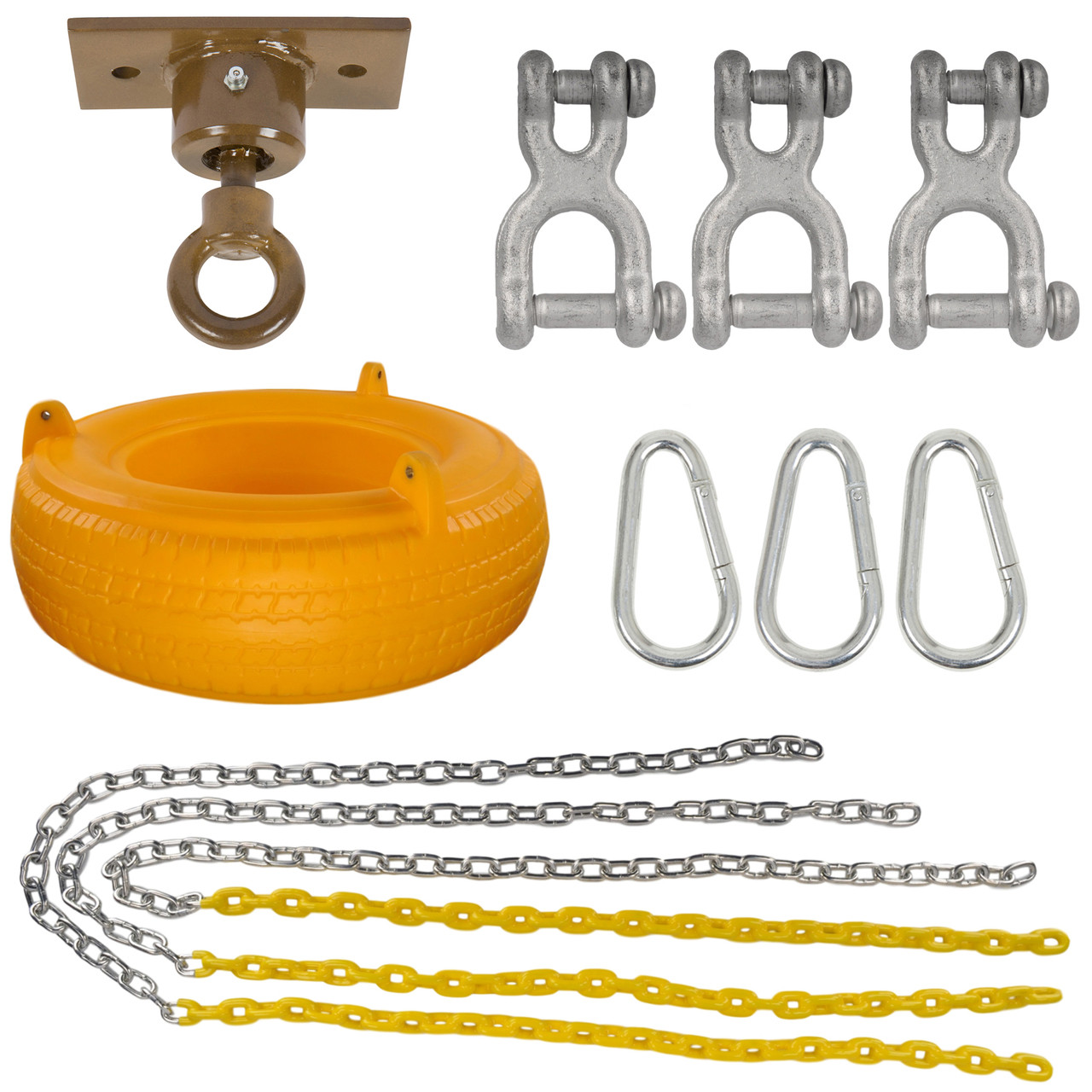 Swing Set Stuff Inc. Heavy Duty Tire Swivel Kit With SSS Logo Sticker