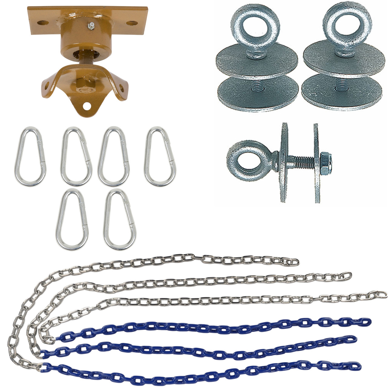 Swing Set Stuff Inc. Heavy Duty Tire Swivel Kit (Blue)