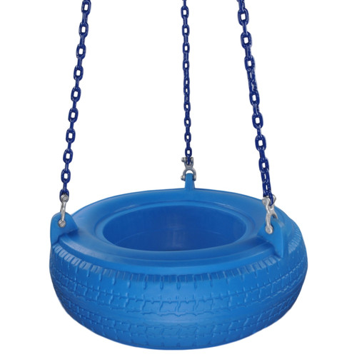 Swing Set Stuff Inc. Plastic Tire with Coated Chain Outdoor Plastic Green  Blue Yellow Red Pink and Red/Yellow