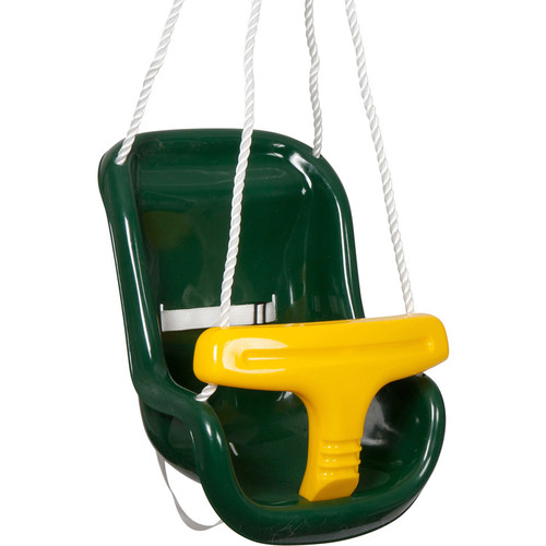 Swing Set Stuff Inc. Molded Highback Infant Swing with Rope High Quality Green and Red