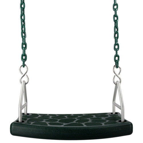 Flat Swing Seat with 5.5ft coated chain Outdoor Fun Green Blue and Black Yellow