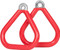 Trapeze Rings Coated Red.