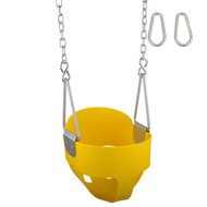 Swing Set Stuff Inc. Highback Full Bucket Swing with Chains and Hooks Fun Toy Green Blue Yellow Red and Pink