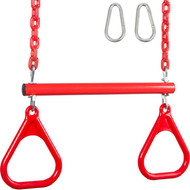 Swing Set Stuff Inc. Trapeze Bar with Rings and Coated Chain Quality Attachment