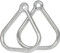 Playground metal trapeze rings Aluminum.
