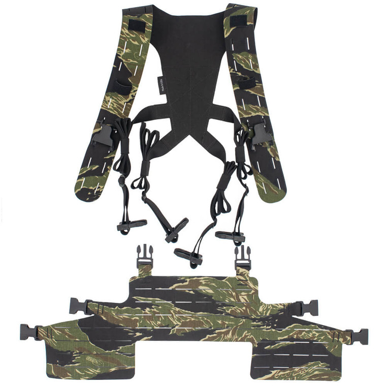 Tiger Stripe HMG Full Rack with Harness