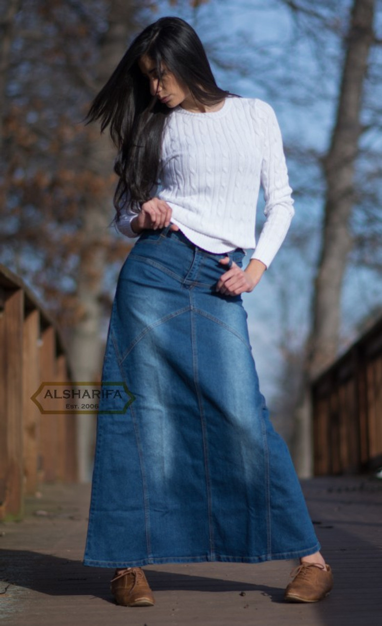 Button Front A-Line Denim Skirt – Flyclothing LLC