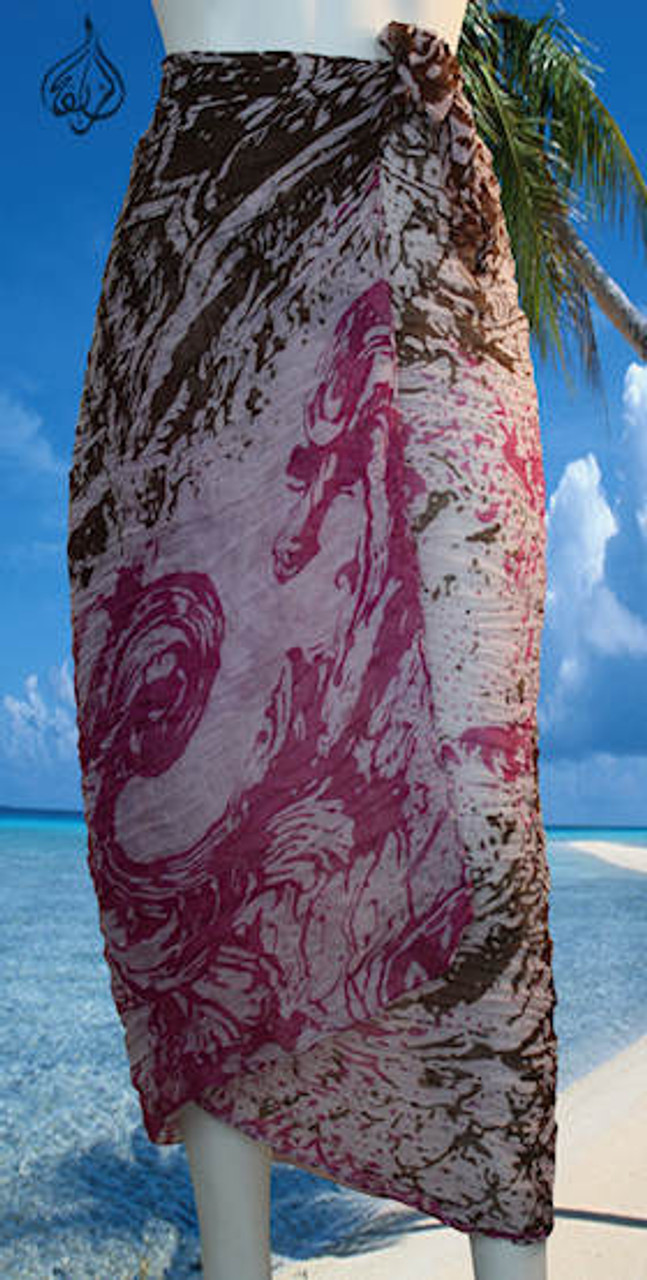Hawaiian Pareo Sarong, Scarf Shawl Wraps, Beach Cover-ups, Floral Print