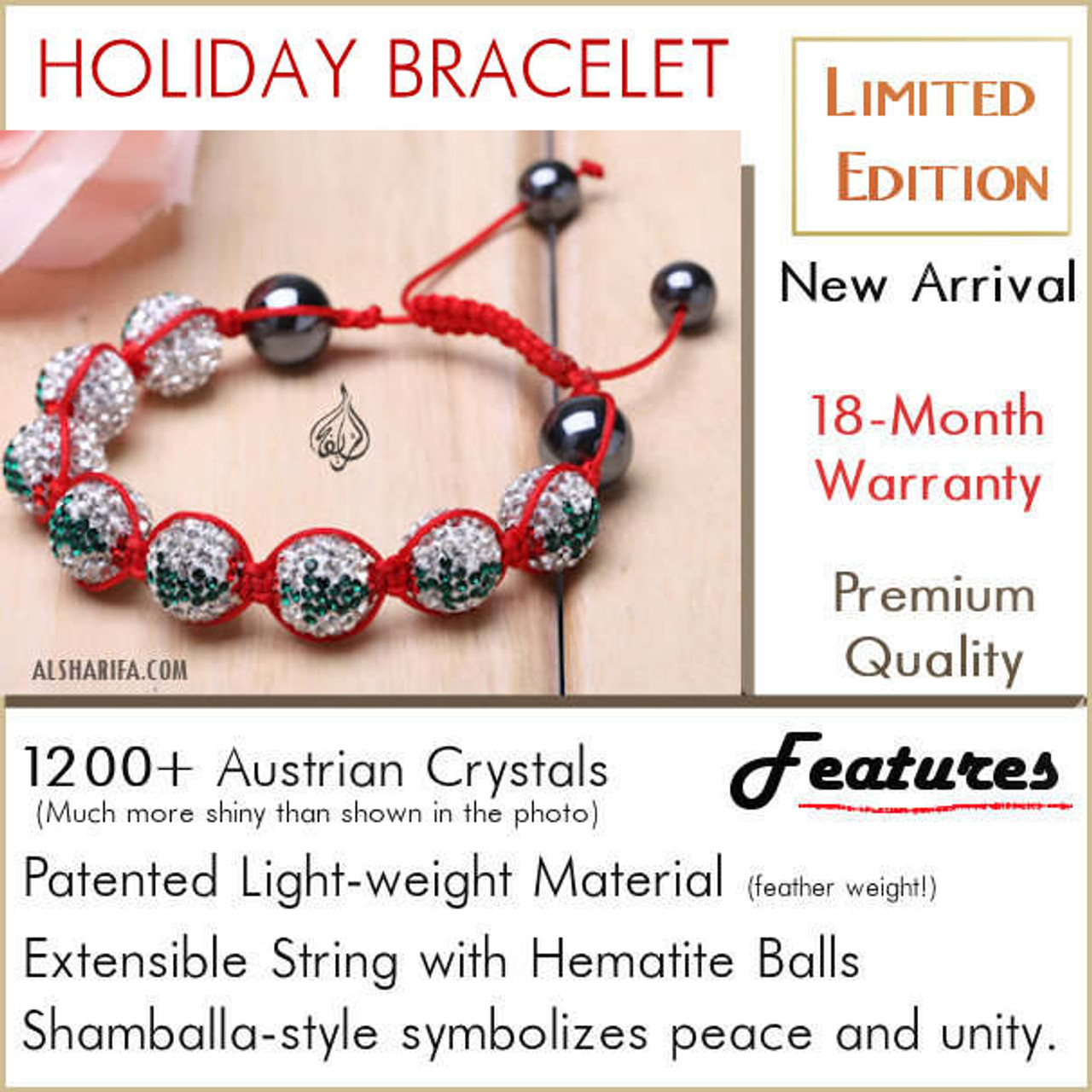 Dorothy CZ Beaded Bracelet Red & Black – Caroline Hill