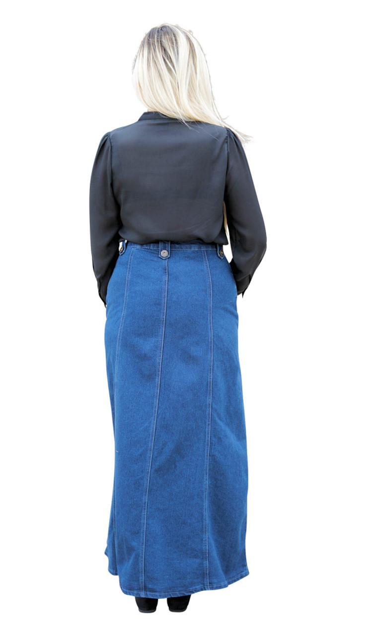 Stretch Denim Skirt Long Skirt Fishtail Skirt | Stretch denim skirt,  Fishtail skirt, Skirts