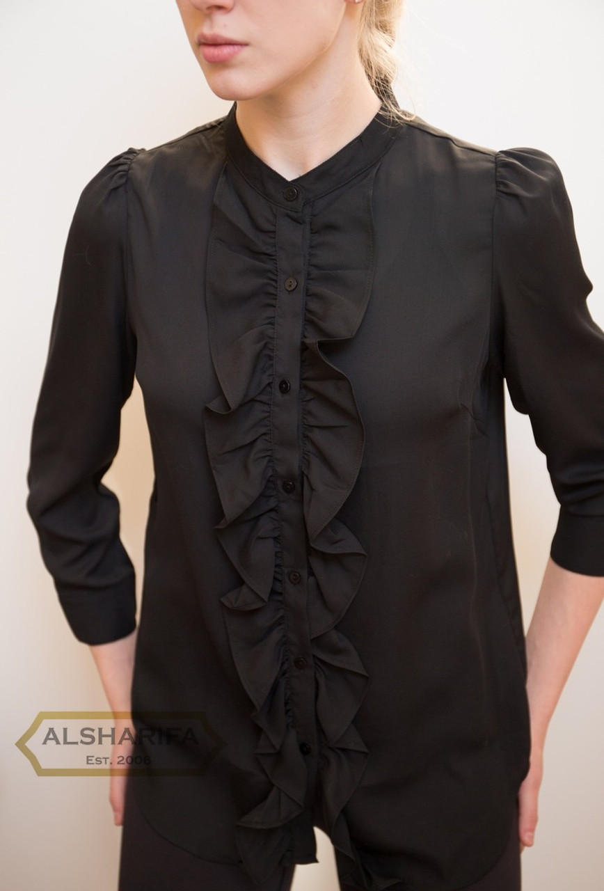 【未使用】Gauze# FRILL COLLAR BLOUSE black 未使用】Gauze# FRILL COLLAR BLOUSE black - メルカリ
