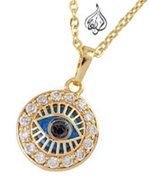 egyptian evil eye pendant gold