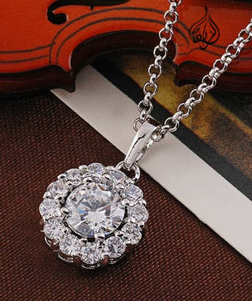 white gold plated pendant