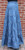 Side View Tiered Skirt Blue
