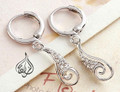 earring for women - rhodium plated