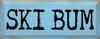 Ski Bum | Sawdust City Wood Signs - Old Light Blue & Black