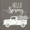 Hello Spring (Truck)|Wooden Spring  Sign| Sawdust City Wholesale Signs