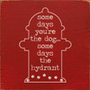 Some Days You're The Dog... Some Days The Hydrant |Funny Dog Wood  Sign| Sawdust City Wholesale Signs