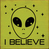believe (Alien)|Wood Sign with Alien | Sawdust City Wood Signs Wholesale