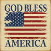 God Bless America Flag (Two Colors)|Patriotic Wood Signs | Sawdust City Wood Signs Wholesale