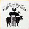 God Bless The USA Animals Flag |Patriotic Wood Signs | Sawdust City Wood Signs Wholesale