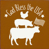 God Bless The USA Animals |Patriotic Wood Signs | Sawdust City Wood Signs Wholesale
