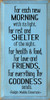 For Each New Morning With Its Light, For Rest And Shelter... - Ralph Waldo Emerson | Wood Signs with Famous Quotes | Sawdust City Wood Signs Wholesale