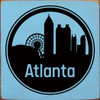 Atlanta Circle Skyline |City Skyline Wood Signs | Sawdust City Wood Signs Wholesale