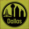 Dallas Circle Skyline |City Skyline Wood Signs | Sawdust City Wood Signs Wholesale