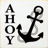 Ahoy (Anchor) | Wood Signs with Anchor Design | Sawdust City Wood Signs Wholesale