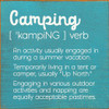 Camping Definition |Camping Wood Signs | Sawdust City Wood Signs Wholesale