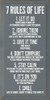 7 Rules Of Life | Wooden Inspirational Signs | Sawdust City Wood Signs Wholesale