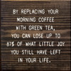 By Replacing Your Morning Coffee With Green Tea, You Can Lose Up To... | Wooden Coffee Signs | Sawdust City Wood Signs Wholesale