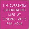 I'm Currently Experiencing Life At Several WTF's Per Hour  | Funny Wooden Signs | Sawdust City Wood Signs Wholesale