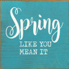 Spring like you mean it | Wooden Seasonal Signs | Sawdust City Wood Signs Wholesale