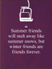 "Summer Friends Will Melt Away Like Summer Snows, But Winter Friends Are Friends Forever" - George R.R. Martin