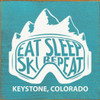 Eat Sleep Ski Repeat - Custom City, State