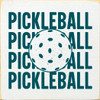 Pickleball x4 | Shown in Cottage White with Peacock | Sporty Wood Signs | Sawdust City Wood Signs Wholesale